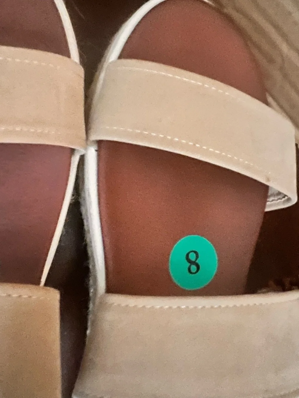 MIA Tan Double-Strap Slide Sandals with Buckle Accent - Picture 4 of 14